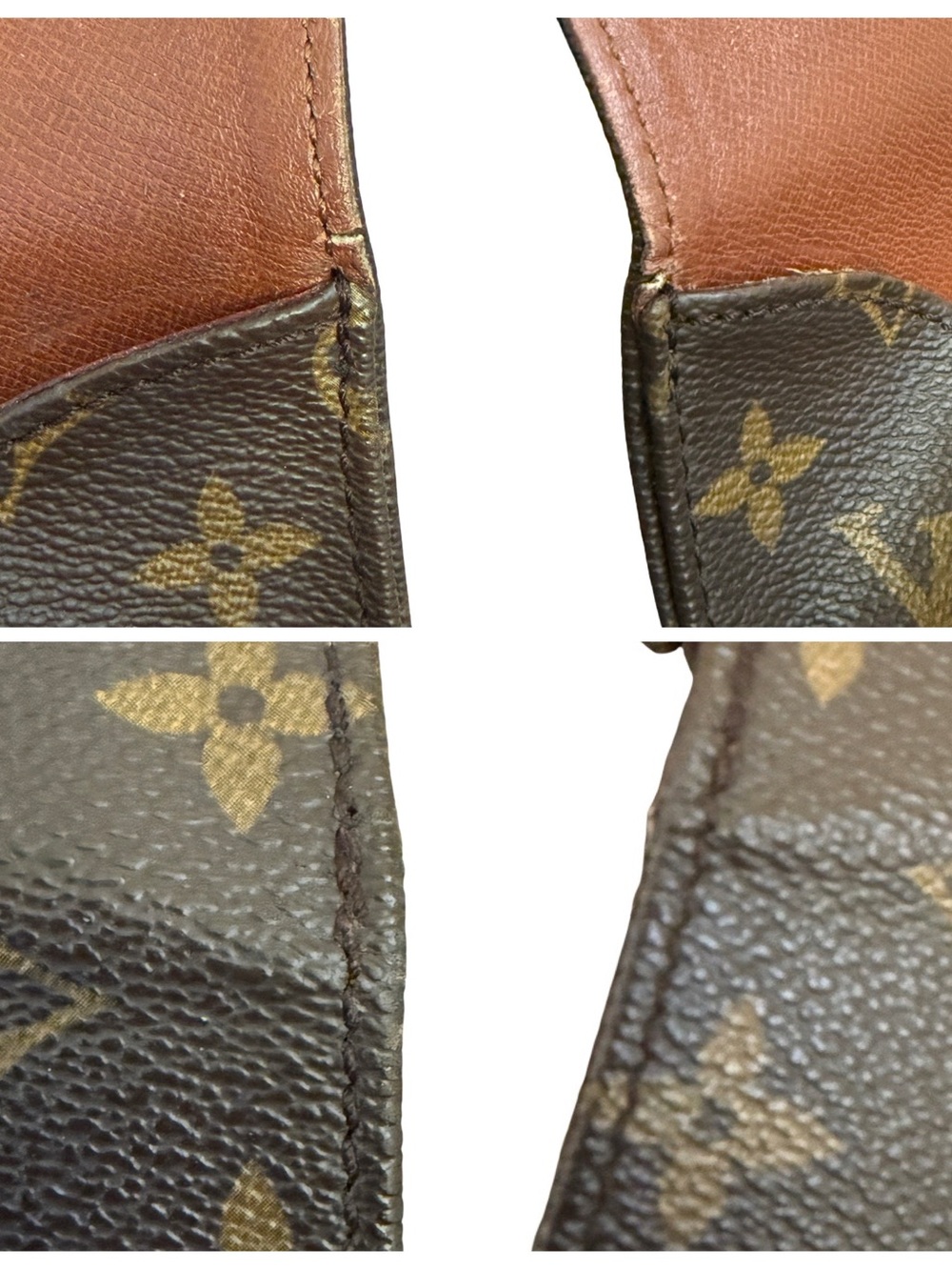 Louis Vuitton Monogram Cartouchiere Crossbody Vintage Brown Leather Shoulder Bag - Picture 16 of 16